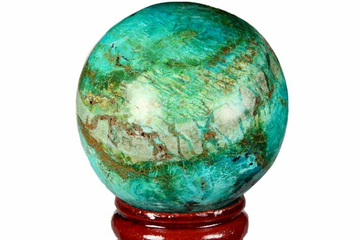 Polished Chrysocolla Sphere - Peru #133745